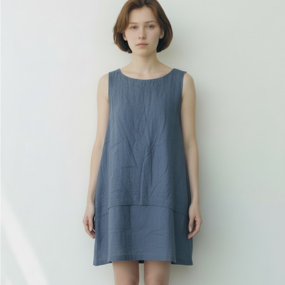 J. Jill Pure Linen blue dress size medium